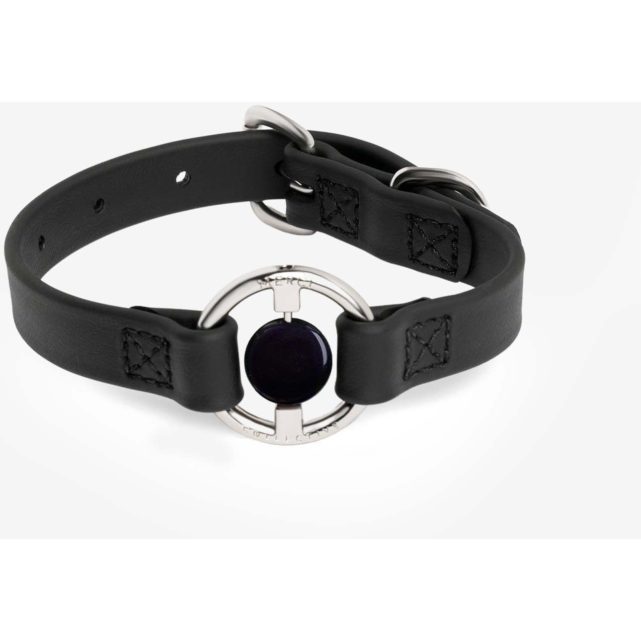 Luxury Spill-Proof Dog collar Embedded with Healing crystal(D0102H7SXWX)