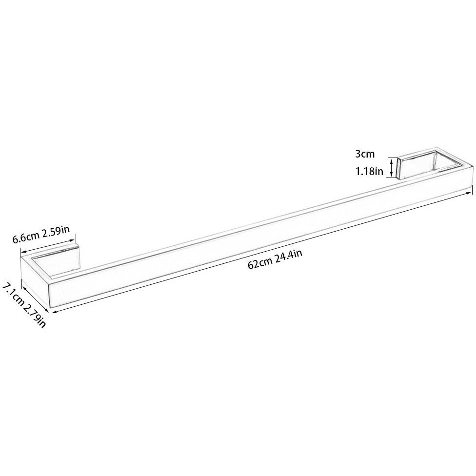 Hand Towel Holder Thicken SUS304 Stainless Steel Bathroom Hand Towel Hanger(D0102HgVMTY)