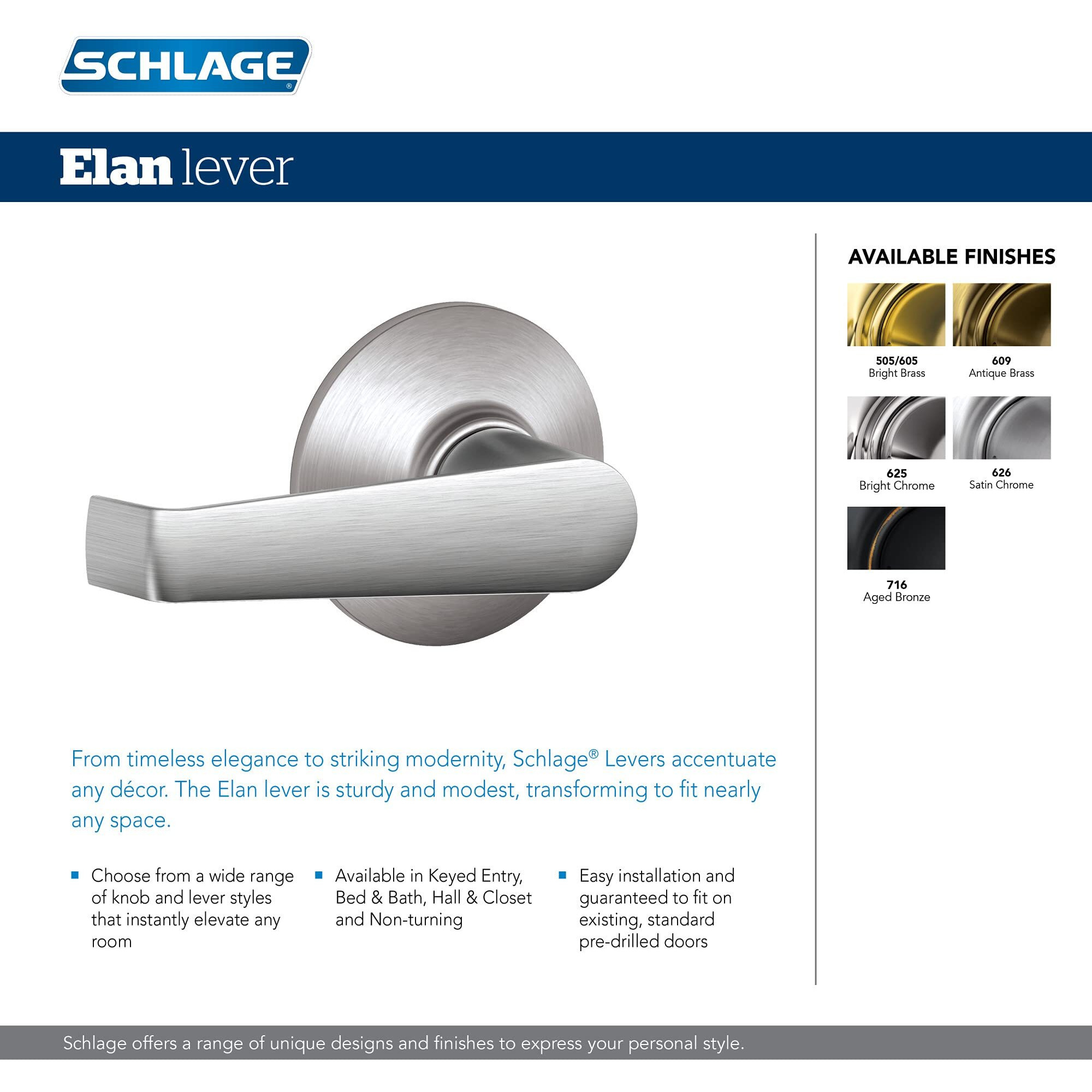 COMM PASS LEVER ELAN SC (Pack of 1)