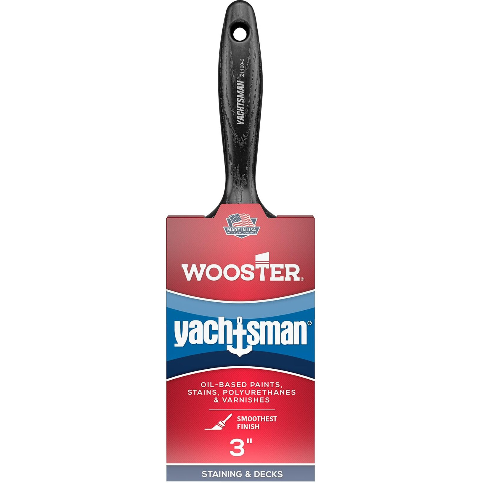 BRUSH 3" WALL WHT CHINA (Pack of 1)