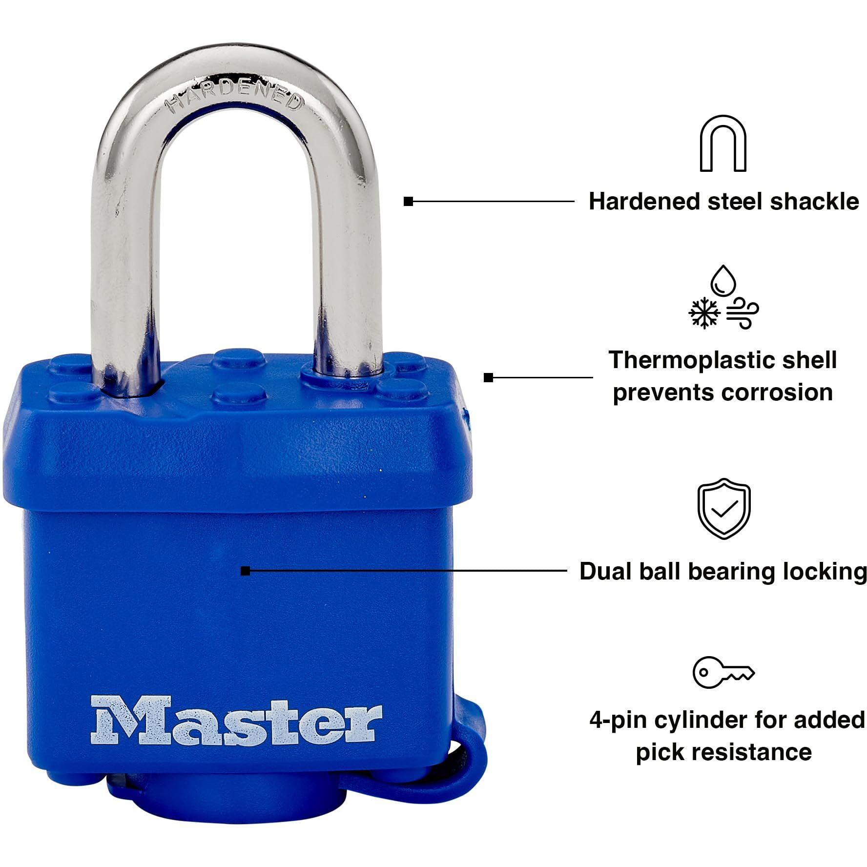 PADLOCK W/COVER 1-1/2" (Pack of 1)