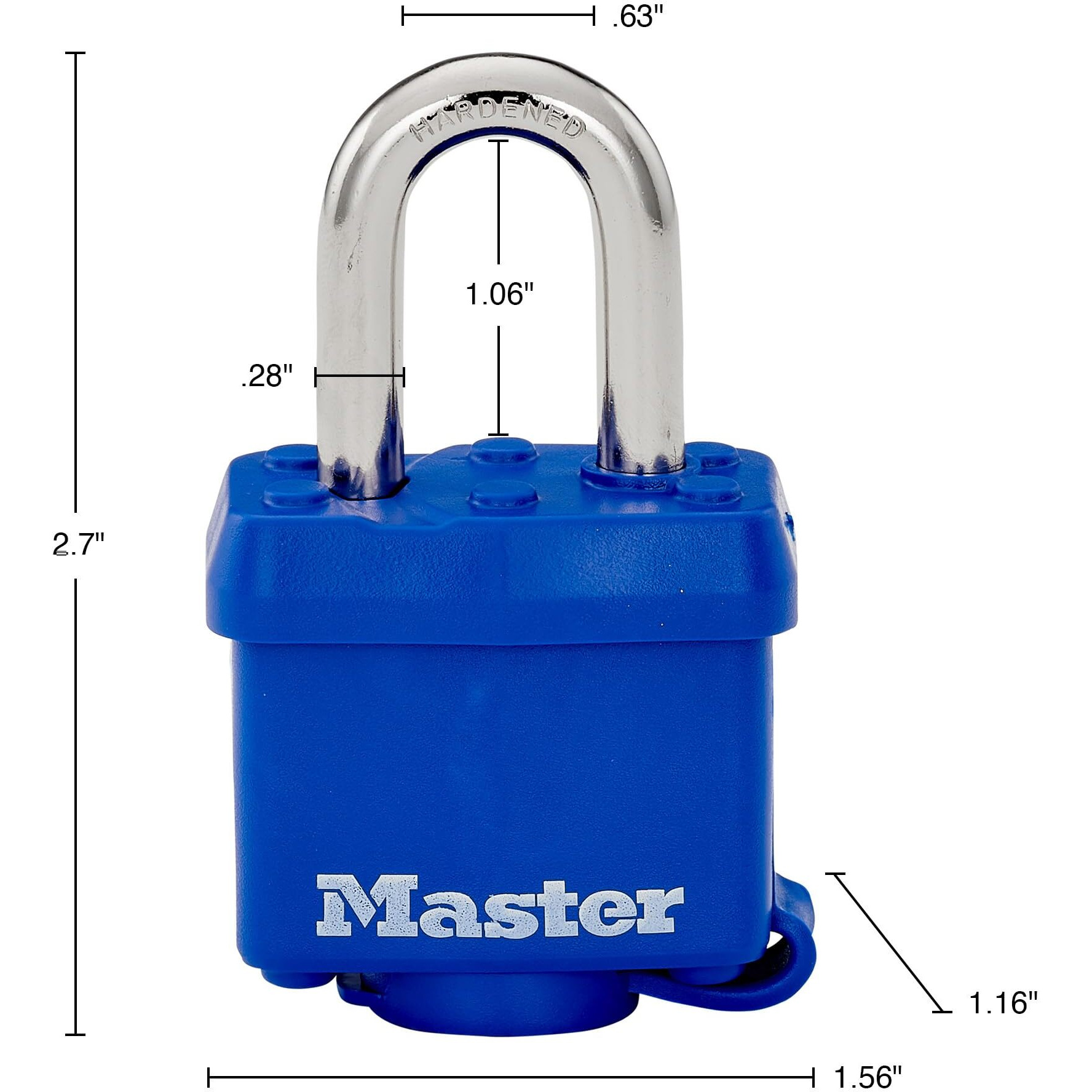 PADLOCK W/COVER 1-1/2" (Pack of 1)