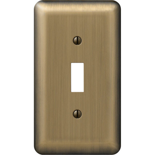 WALLPLATE 1 TOG BRSH BRS (Pack of 1)
