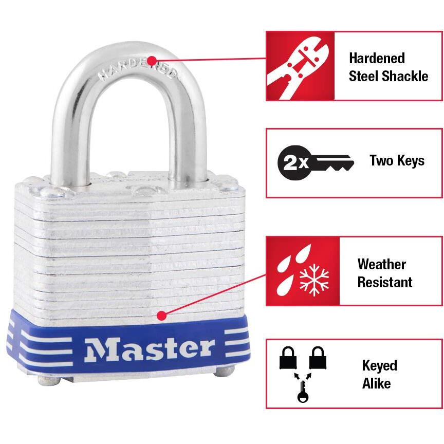 PADLOCK 2&quotLAMINATED (Pack of 1)