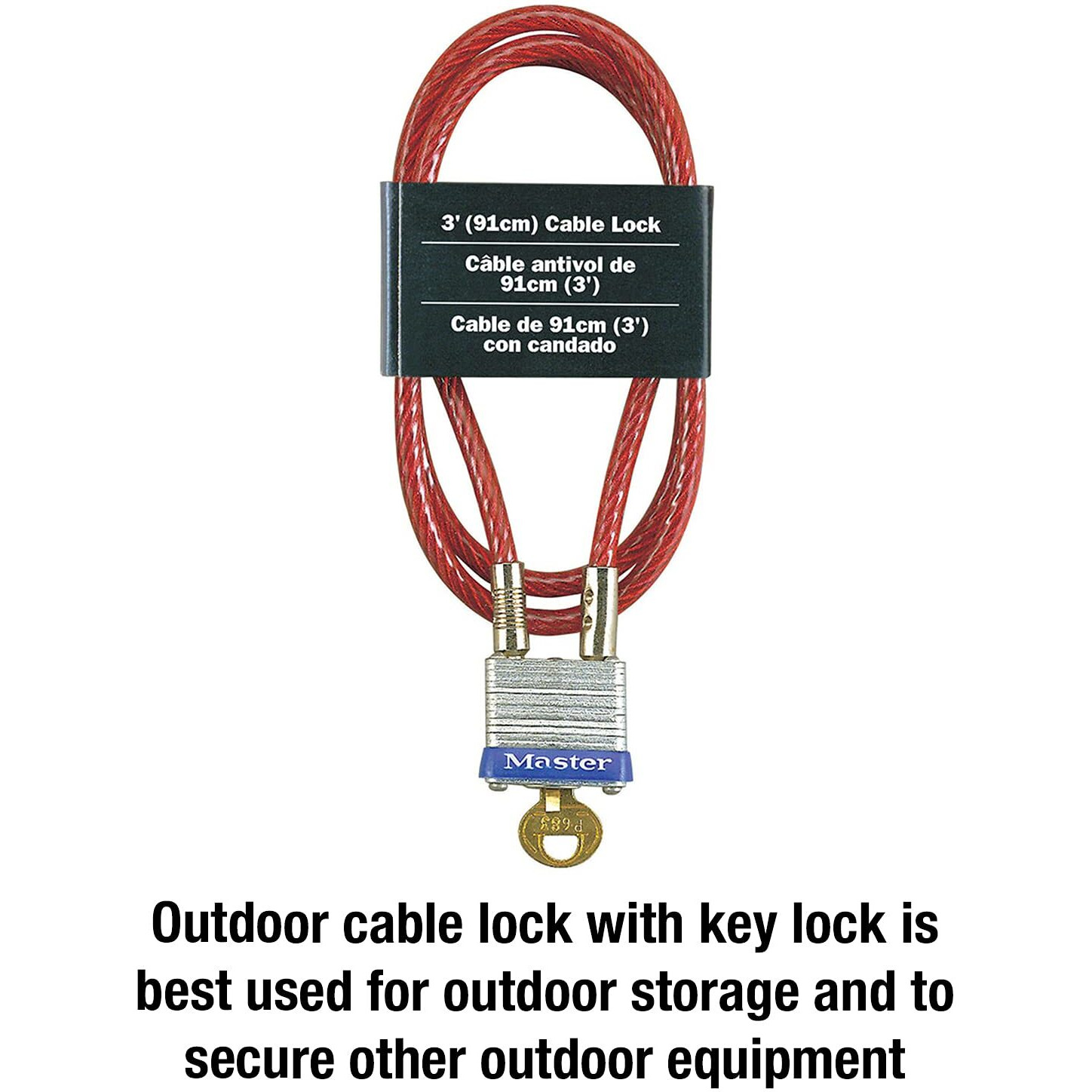 LOCK BIKE 36&quotCHAIN KEY L (Pack of 1)