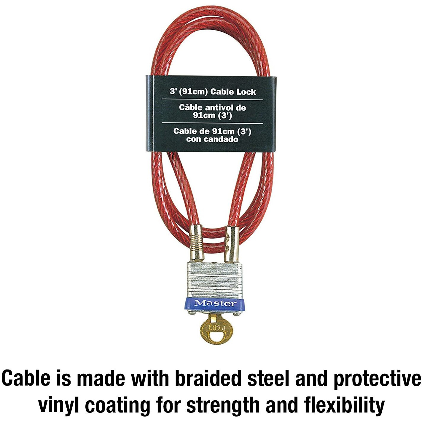 LOCK BIKE 36&quotCHAIN KEY L (Pack of 1)
