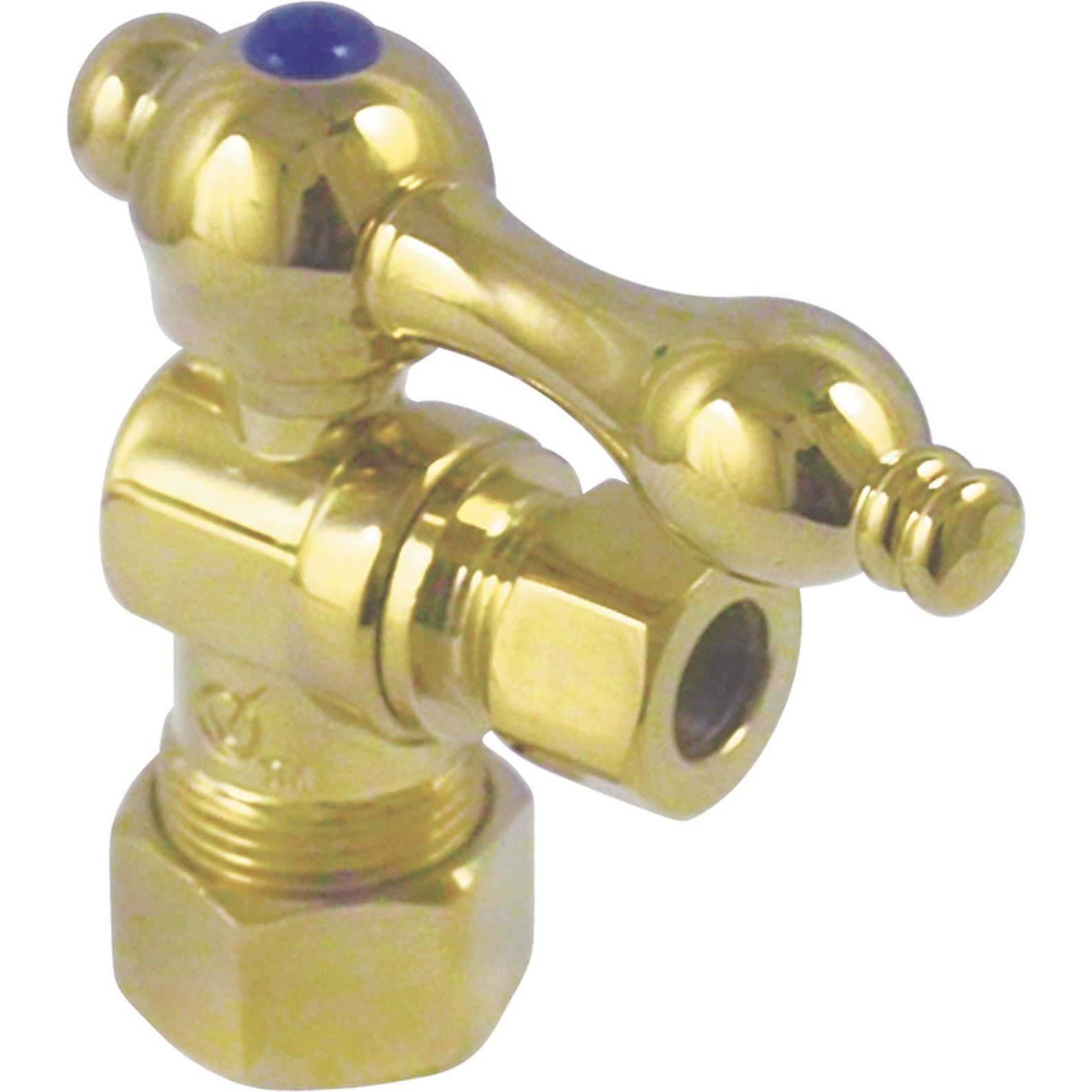 Kingston Brass CC53302 Quarter Turn Valves (5/8-Inch X 3/8-Inch OD Compression), Polished Brass