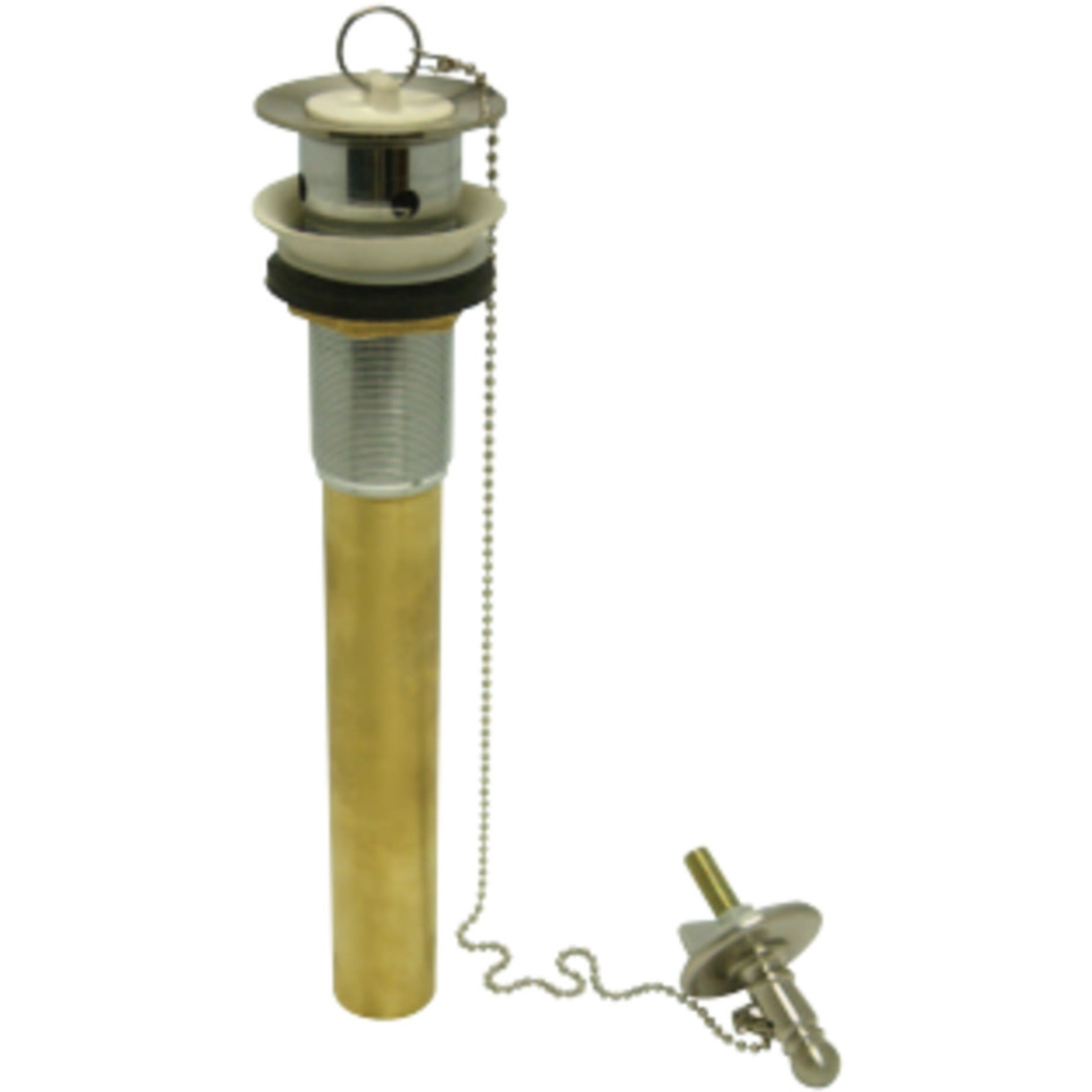 Kingston Brass CC1008 Pull-Out Bathroom Drain withotu Overflow, 20 Gauge, Brushed Nickel
