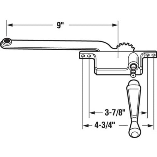 CASEMENT OPERATR9&quotL WHT (Pack of 1)