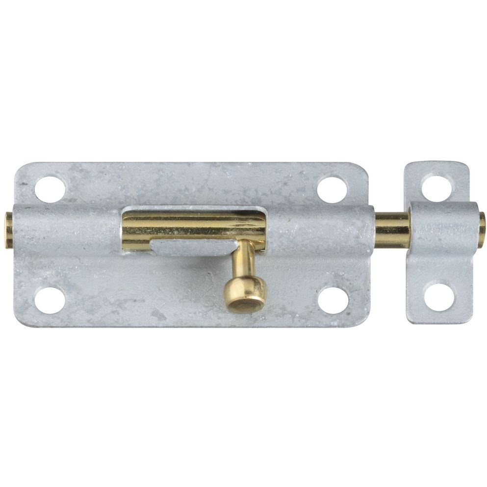 BARREL BOLT GLV/BRASS 4" (Pack of 1)