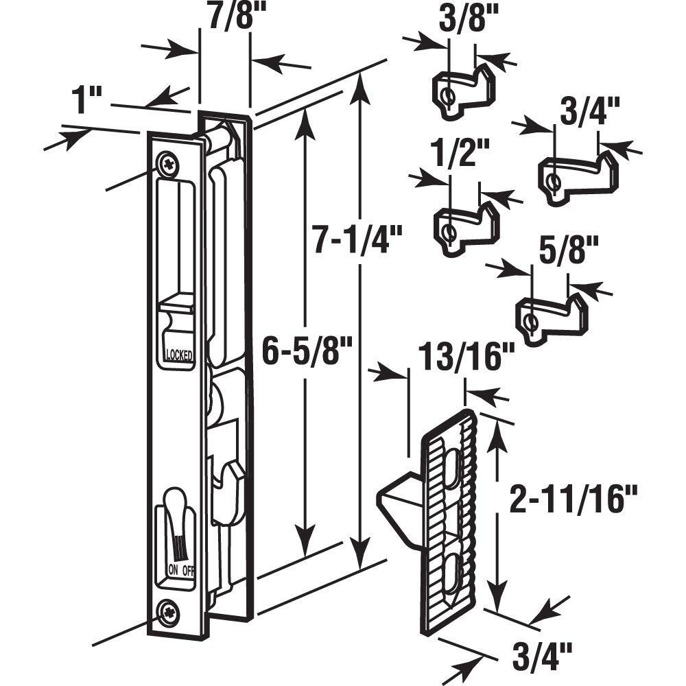 HANDLE ST F/FLSH MNT CHR (Pack of 1)