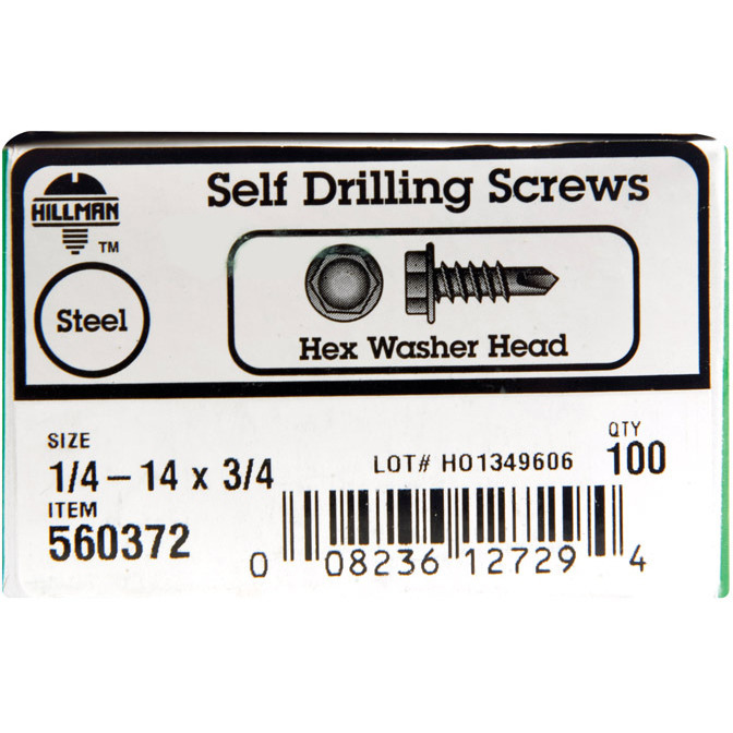 HWH DRL SCR 1/4-14X3/4 (Pack of 1)