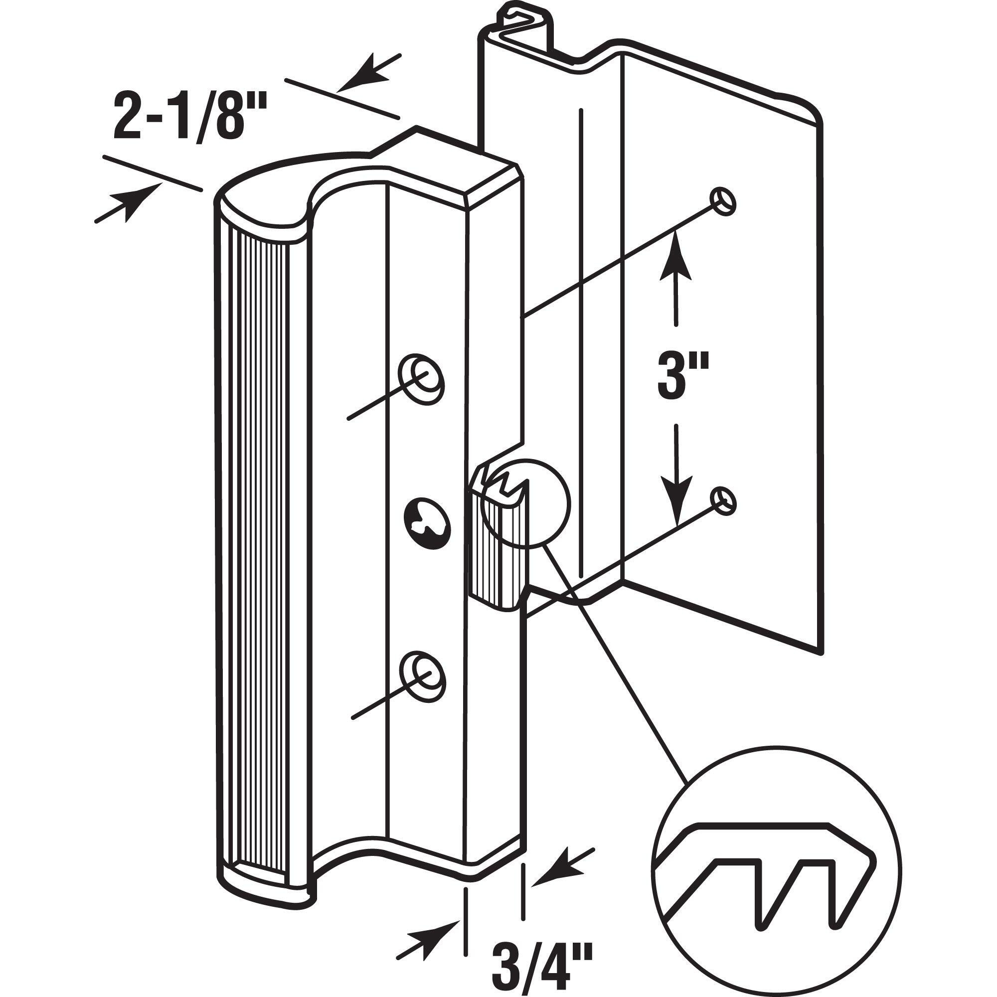 HANDLE PATIO DOOR 14538 (Pack of 1)