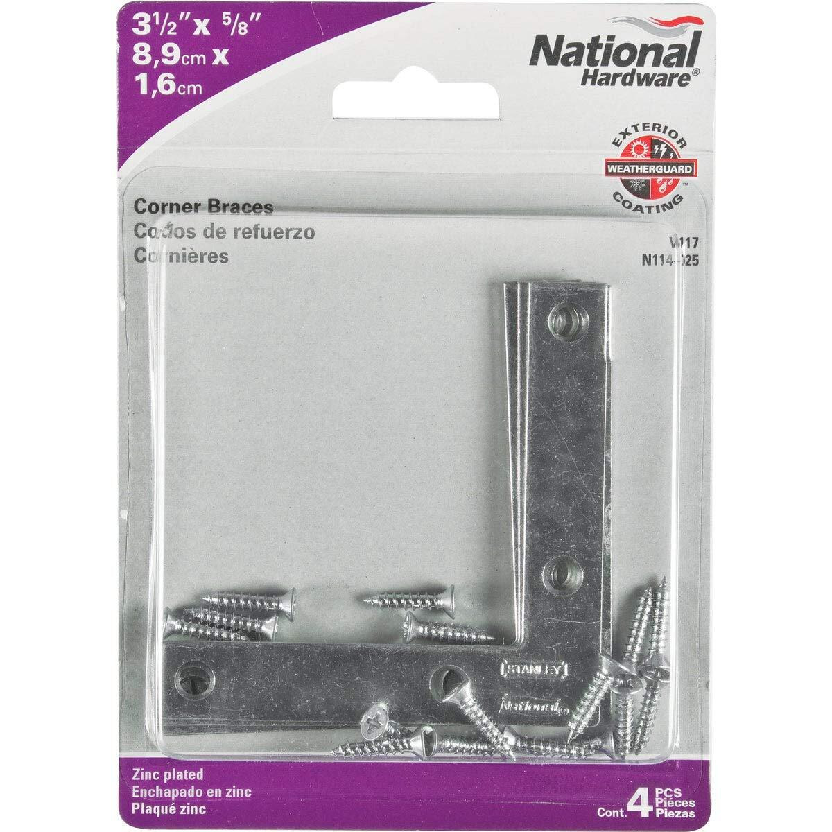 CORNR BRACE ZN3-1/2X5/8" (Pack of 1)