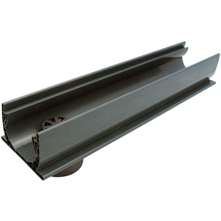 CHANNL BTTM OUTLET 2'BLK (Pack of 1)