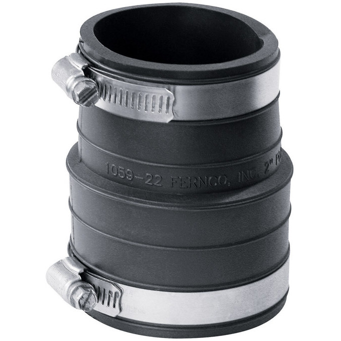 FLEX PVC COUPL 2&quotX2" HUB (Pack of 1)