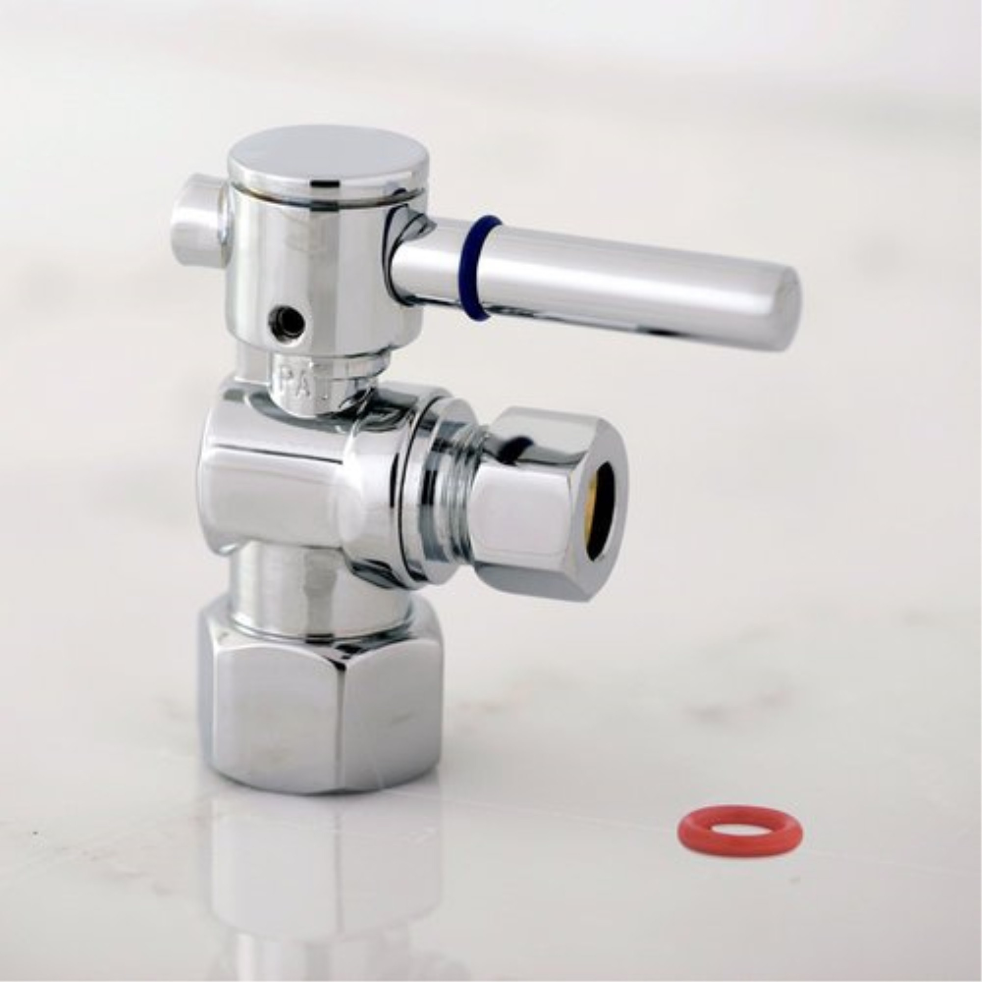 Kingston Brass CC43102 Quarter Turn Valves (1/2-Inch FIP X 3/8-Inch O.D. Compression), Polished Brass