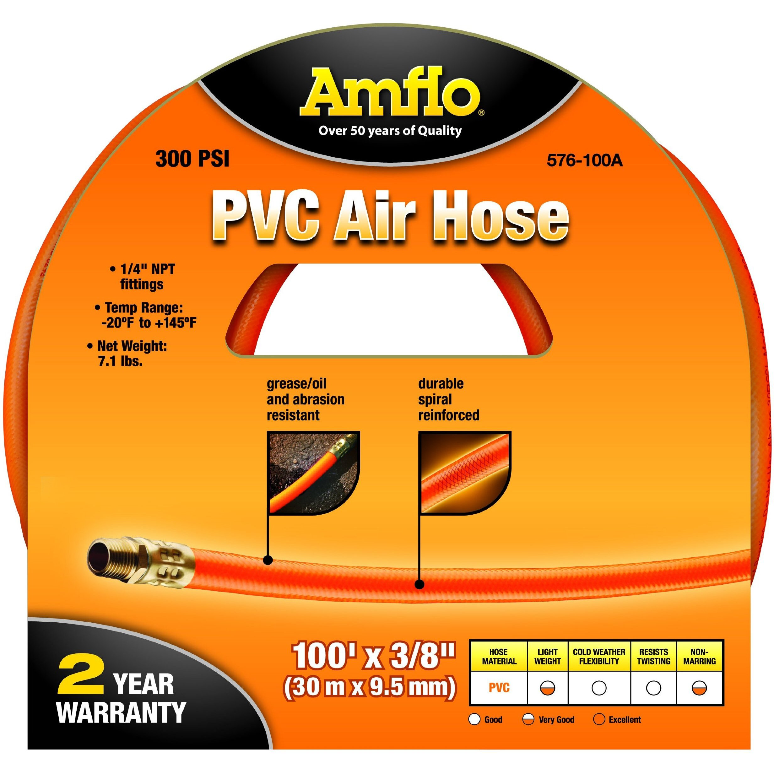 HOSE AIR 3/8&quotX100'ORANGE (Pack of 1)