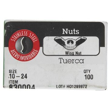 NUT WING 10-24 SS 100PK (Pack of 1)