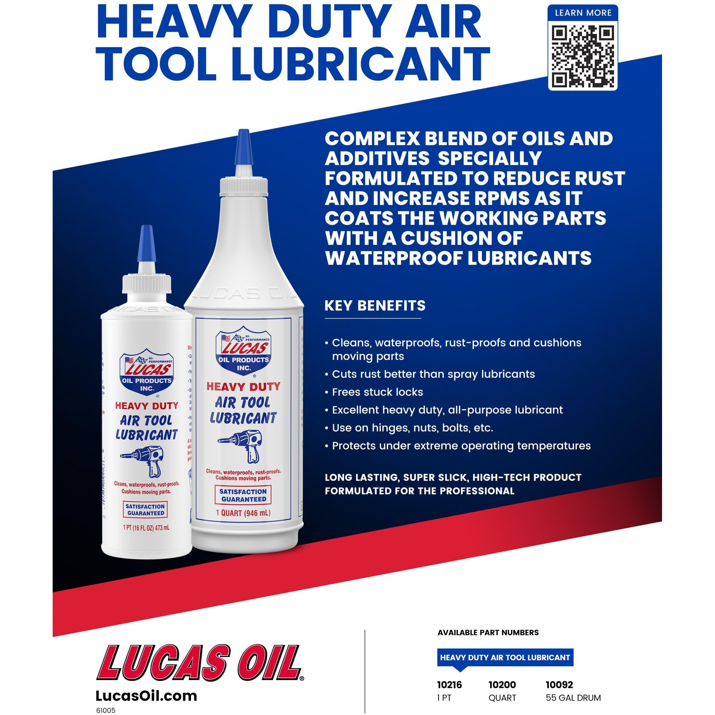 Lucas Oil Air Tool Lubricant 1 Quart