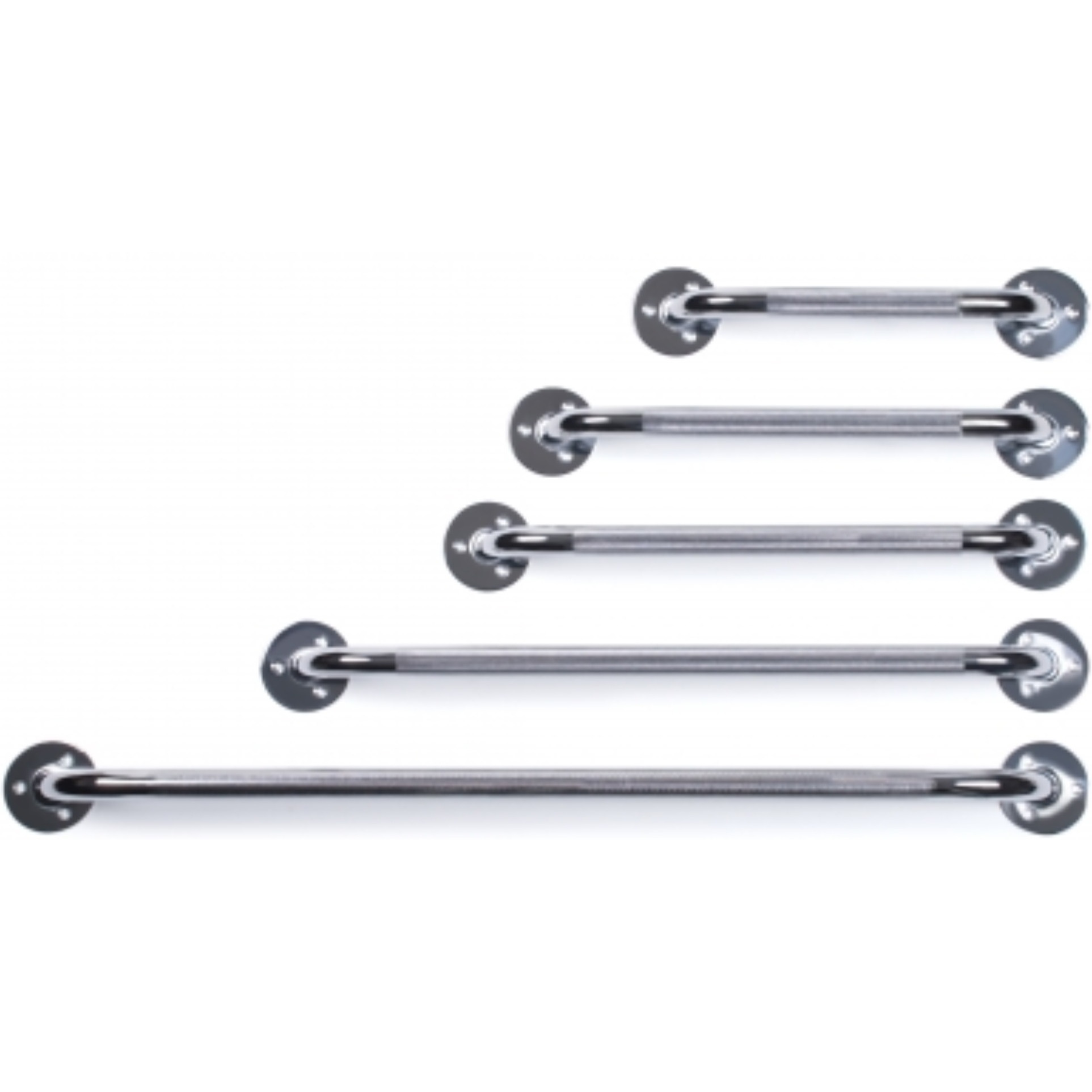 GRAB BAR 24" CHROME KNURLED LUMEX