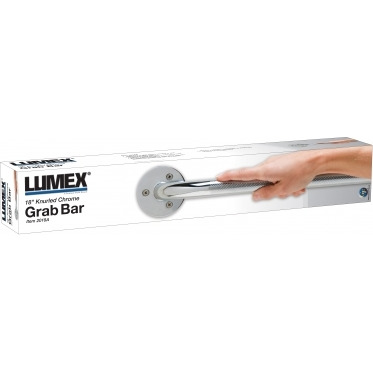 GRAB BAR 24" CHROME KNURLED LUMEX