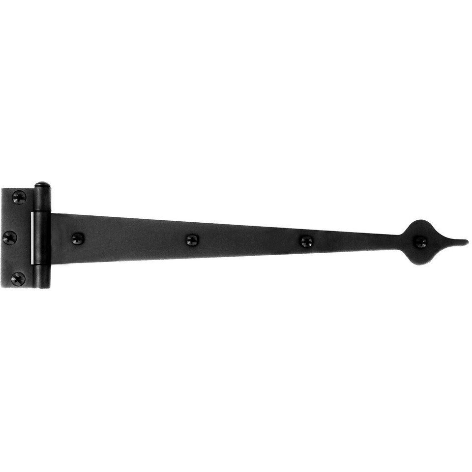 STRAP HINGE 10" BLK IRON (Pack of 1)