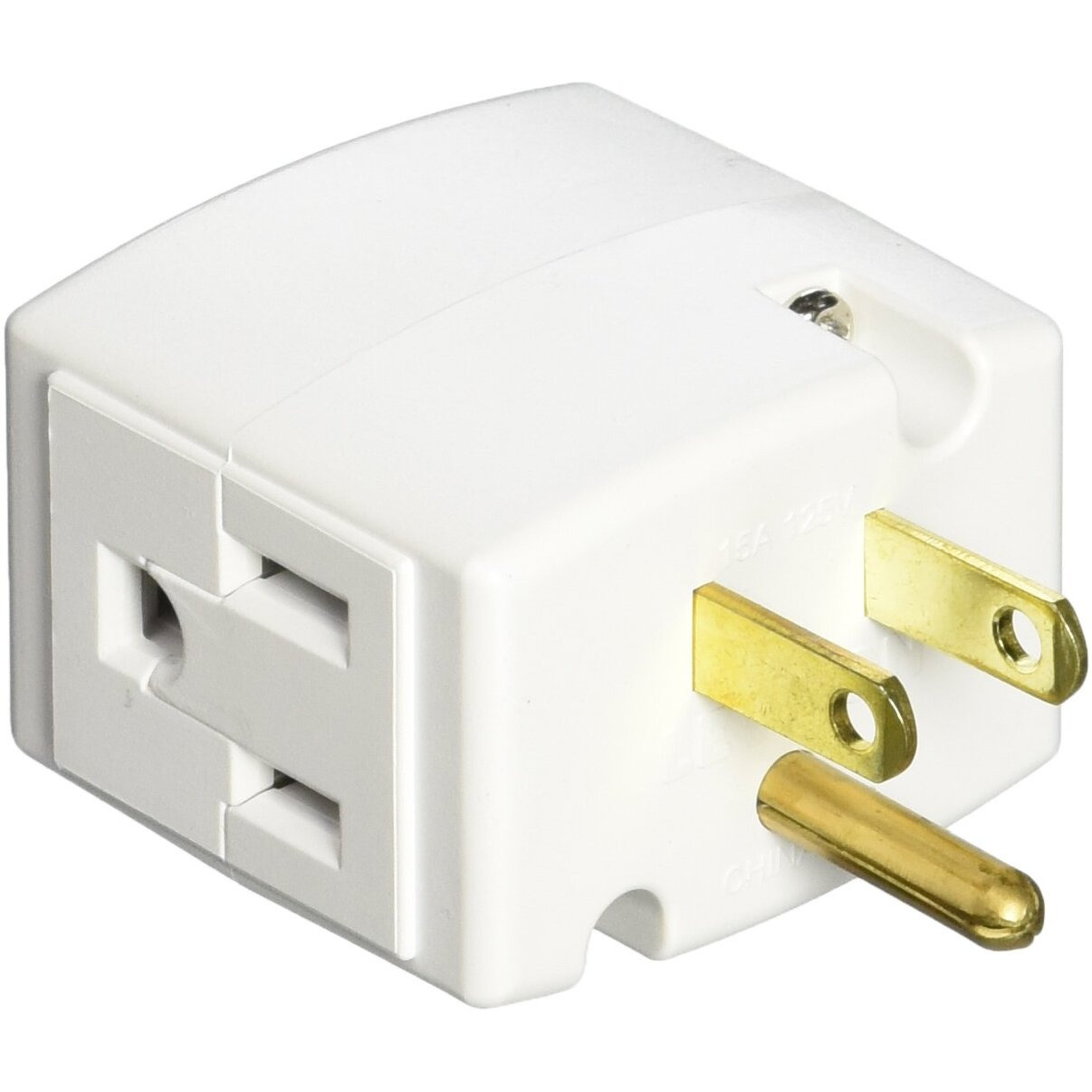 3009369 CUBE TAP GRND 3OUTLET WH Leviton Grounded 3 outlets Cube Tap (Pack of 1)