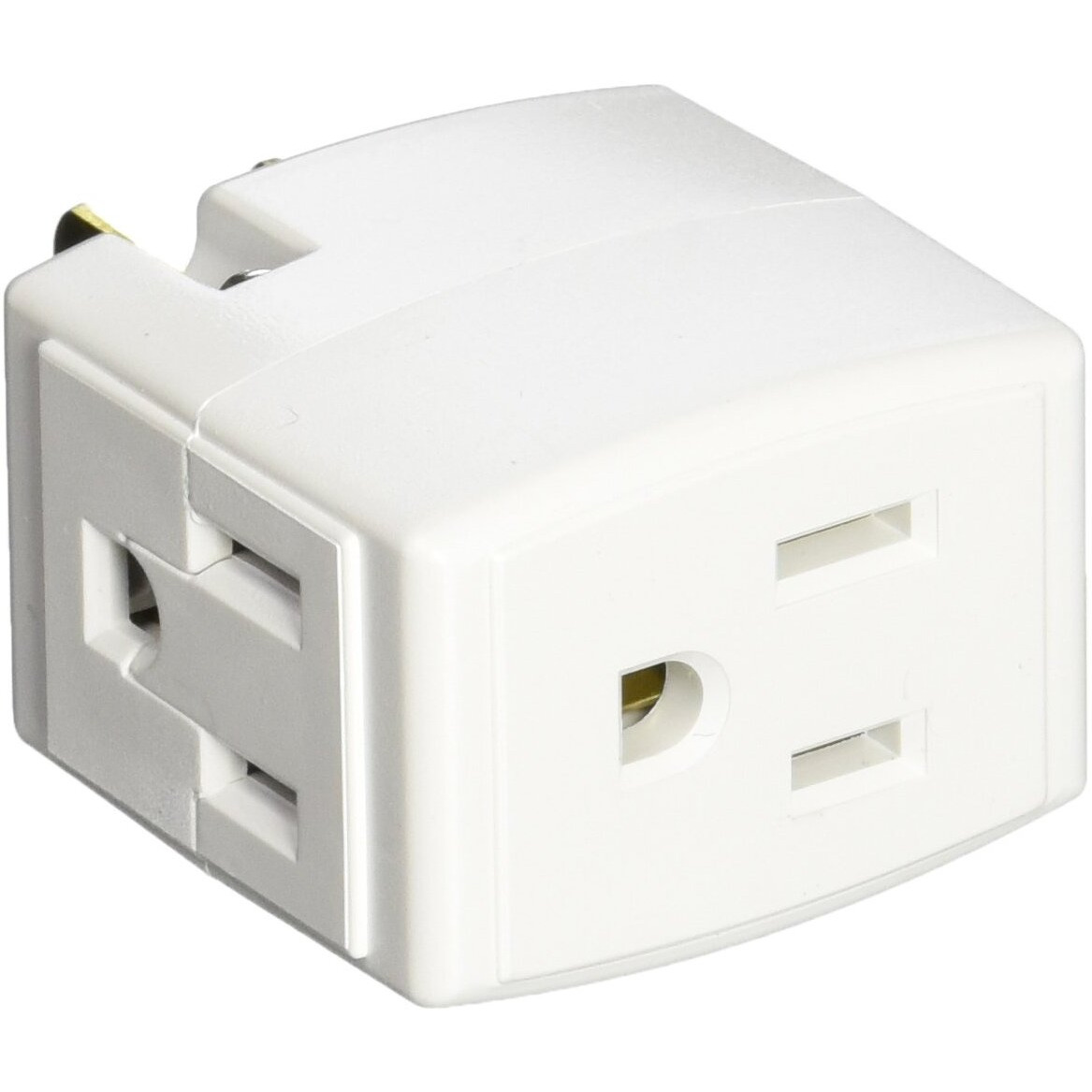 3009369 CUBE TAP GRND 3OUTLET WH Leviton Grounded 3 outlets Cube Tap (Pack of 1)