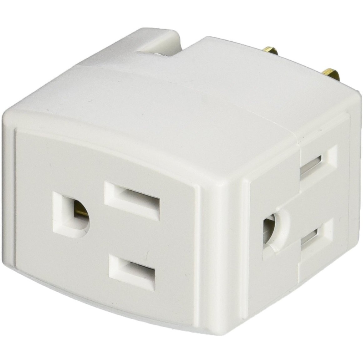 3009369 CUBE TAP GRND 3OUTLET WH Leviton Grounded 3 outlets Cube Tap (Pack of 1)