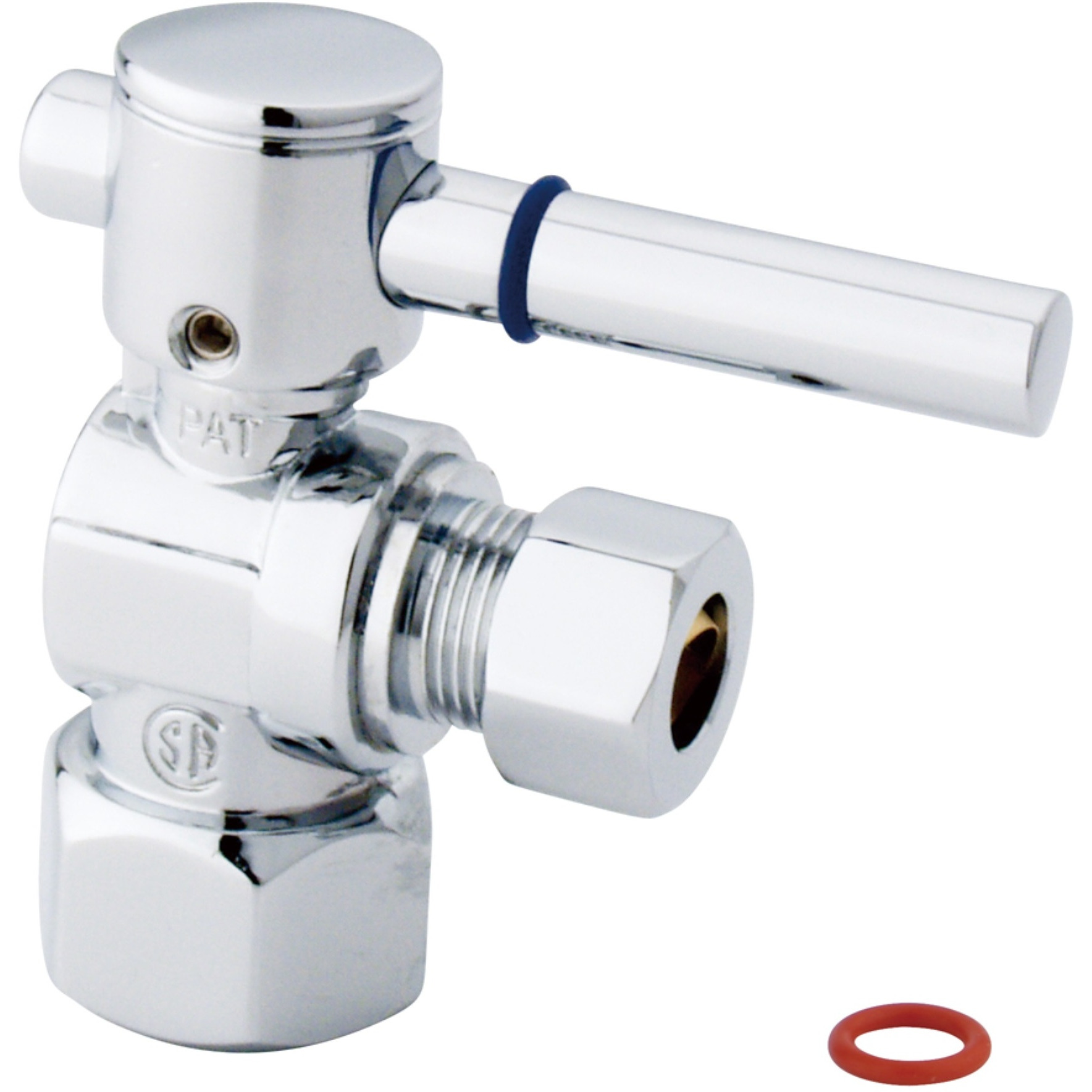 Fauceture CC43101DL 1/2" FIP X 3/8" O.D. Compression Angle Valve, Polished Chrome