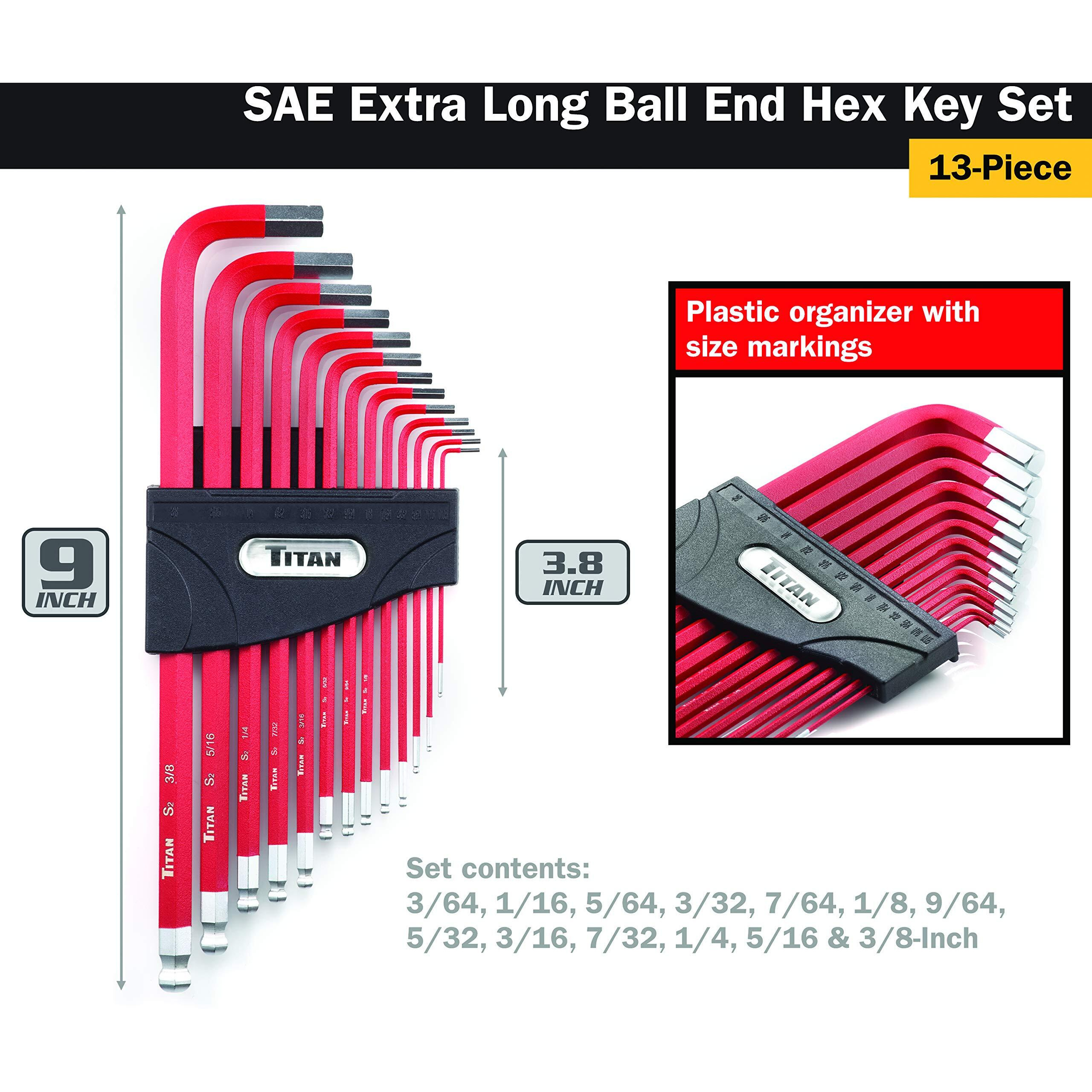 SAE 13 PC LONG BALL END HEX ST