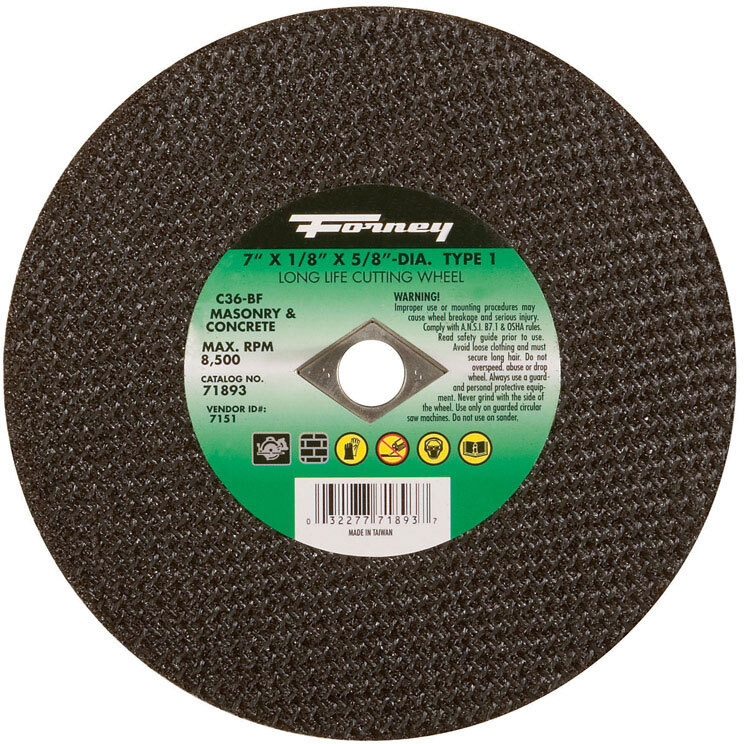 MASON CUT WHEEL7X1/8X5/8 (Pack of 1)