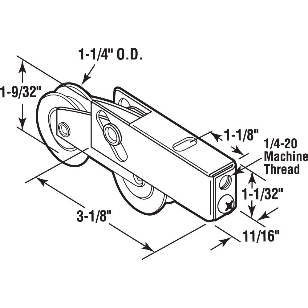ROLLR ASSY TANDEM 1-1/4" (Pack of 1)