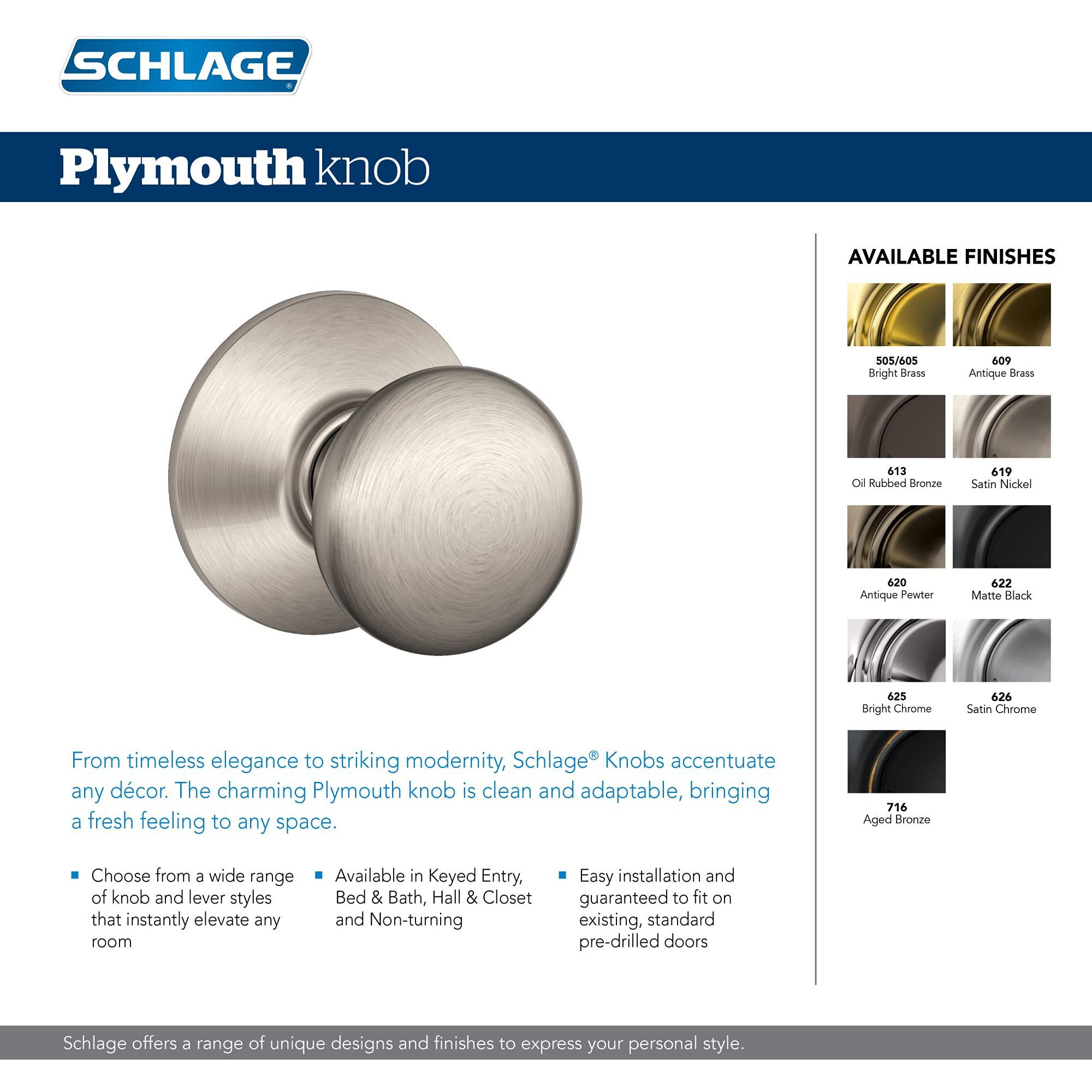 DUMMY KNOB AGED BRONZE (Pack of 1)