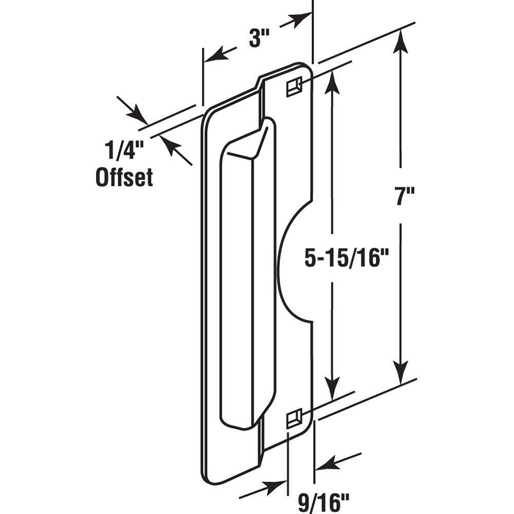 LATCH SHIELD 3X7" GRAY (Pack of 1)