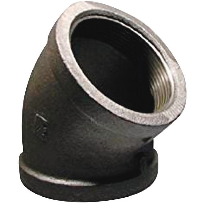 ELBOW 45D 2.5X2.5 BLK (Pack of 1)