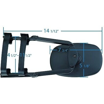 K-Source 3791 Standard Universal Clip-On Towing Mirror