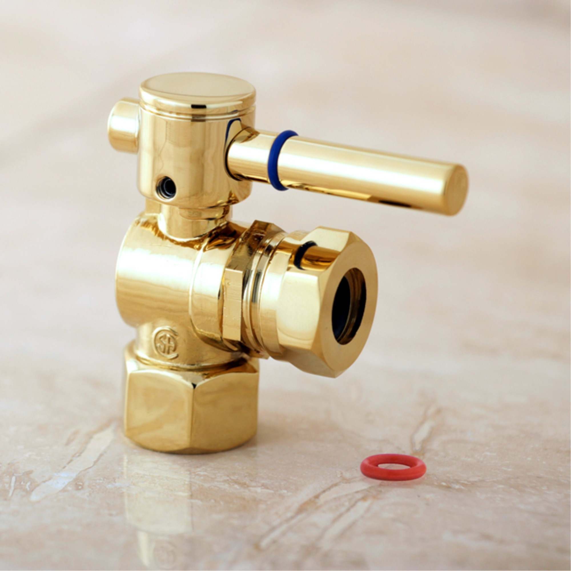 Fauceture CC44102DL 1/2" IPS, 1/2" or 7/16" Slip Joint Angle Valve, Polished Brass