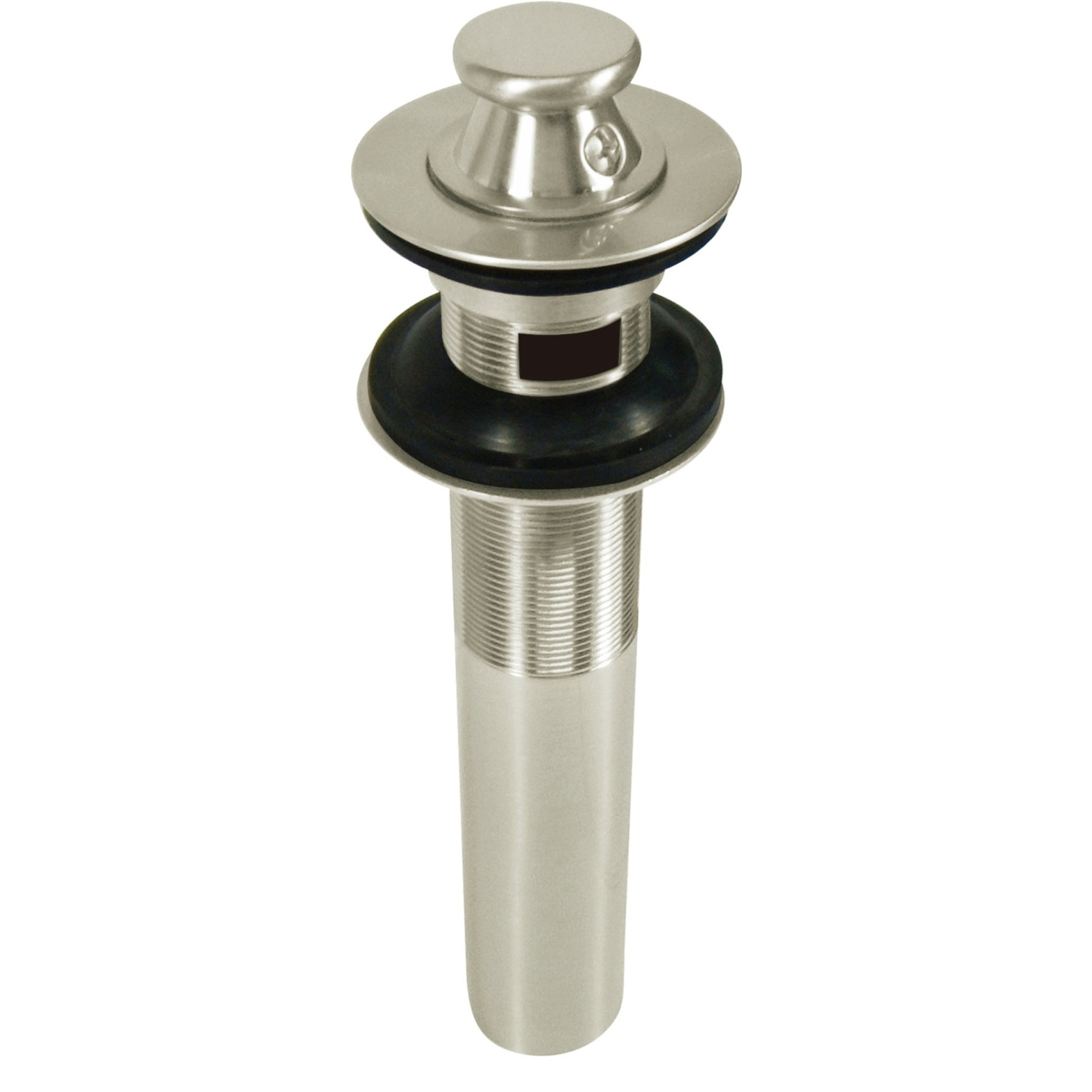 Kingston Brass KB3008 Lift and Turn Sink Drain with Overflow Hole, 17 Gauge, Brushed Nickel