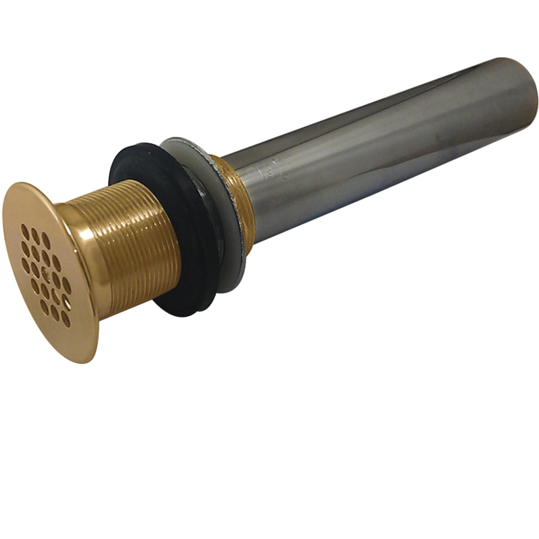 Kingston Brass KB4002 19-Hole Grid Drain without Overflow, 17 Gauge, Polished Brass