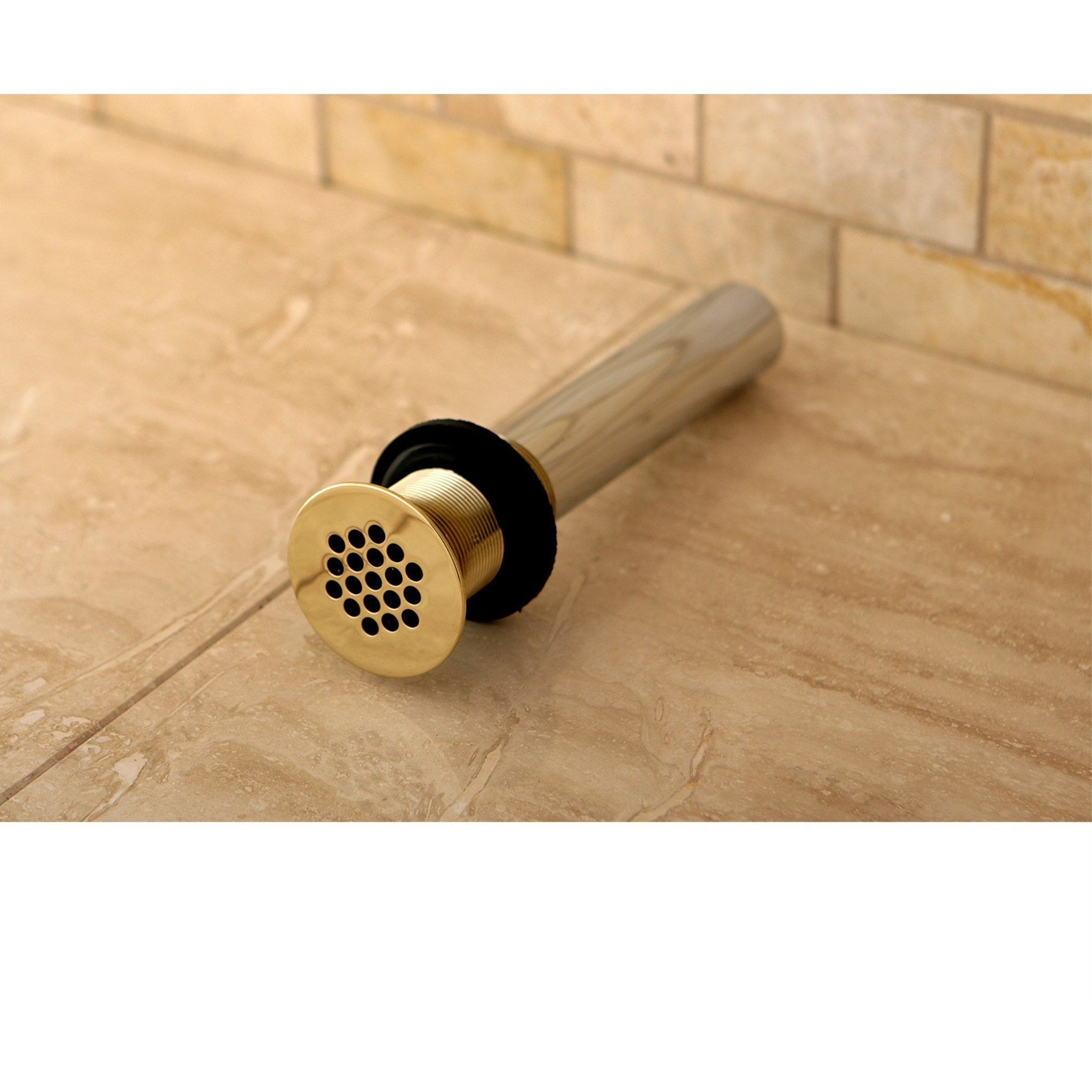 Kingston Brass KB4002 19-Hole Grid Drain without Overflow, 17 Gauge, Polished Brass