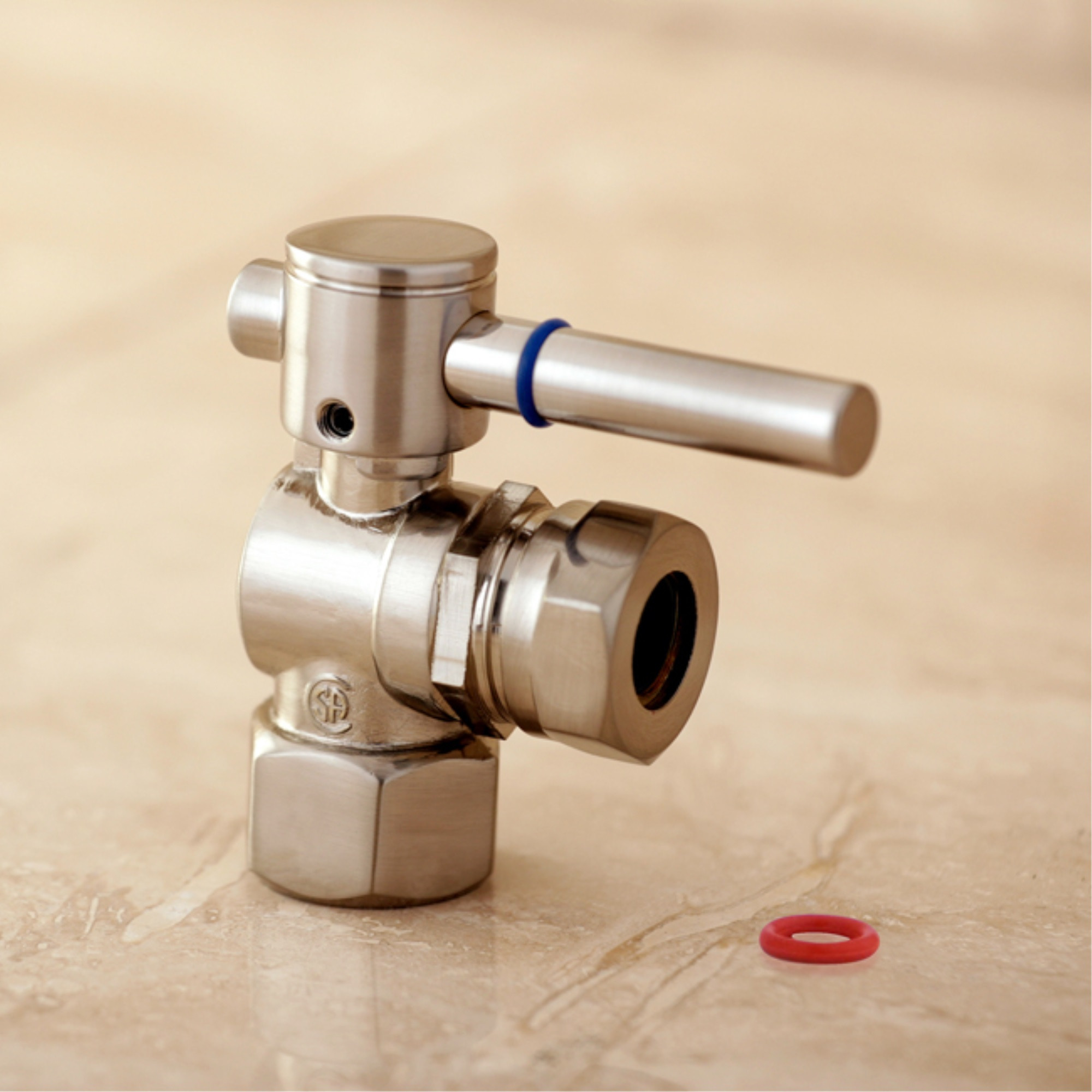 Fauceture CC44108DL 1/2" IPS, 1/2" or 7/16" Slip Joint Angle Valve, Brushed Nickel