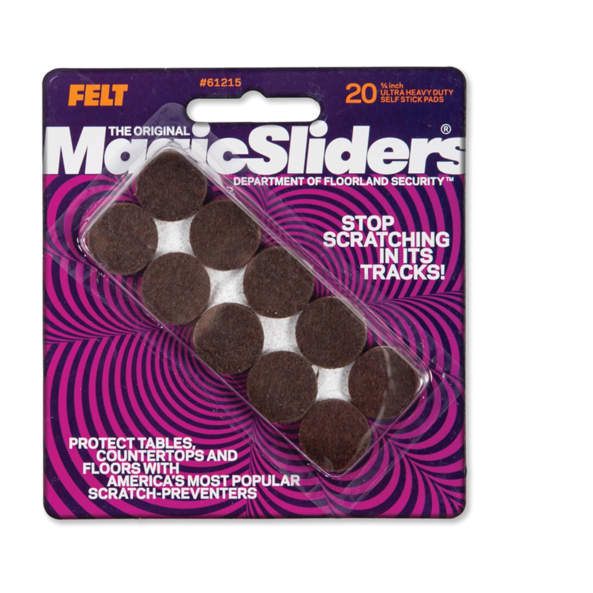 PADS FELT BRN3/4"" (Pack of 6)