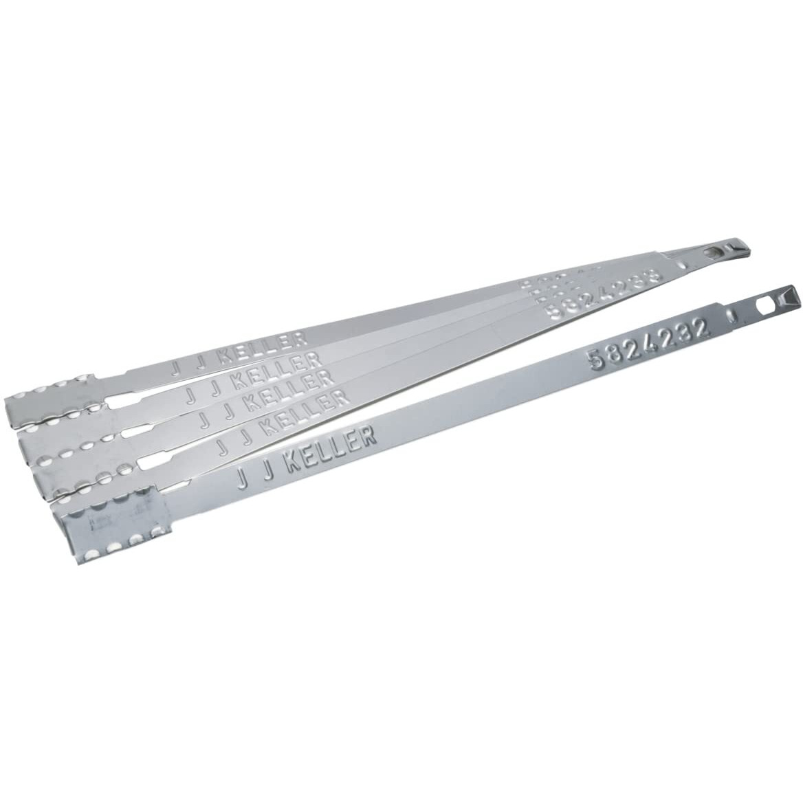 RoadPro Trailer Seals RP72185 Flat Metal Truck Cargo Seals Trailer Securing Bands Multipurpose Self-Locking Zip-Ties (Pack of 5)-Silver