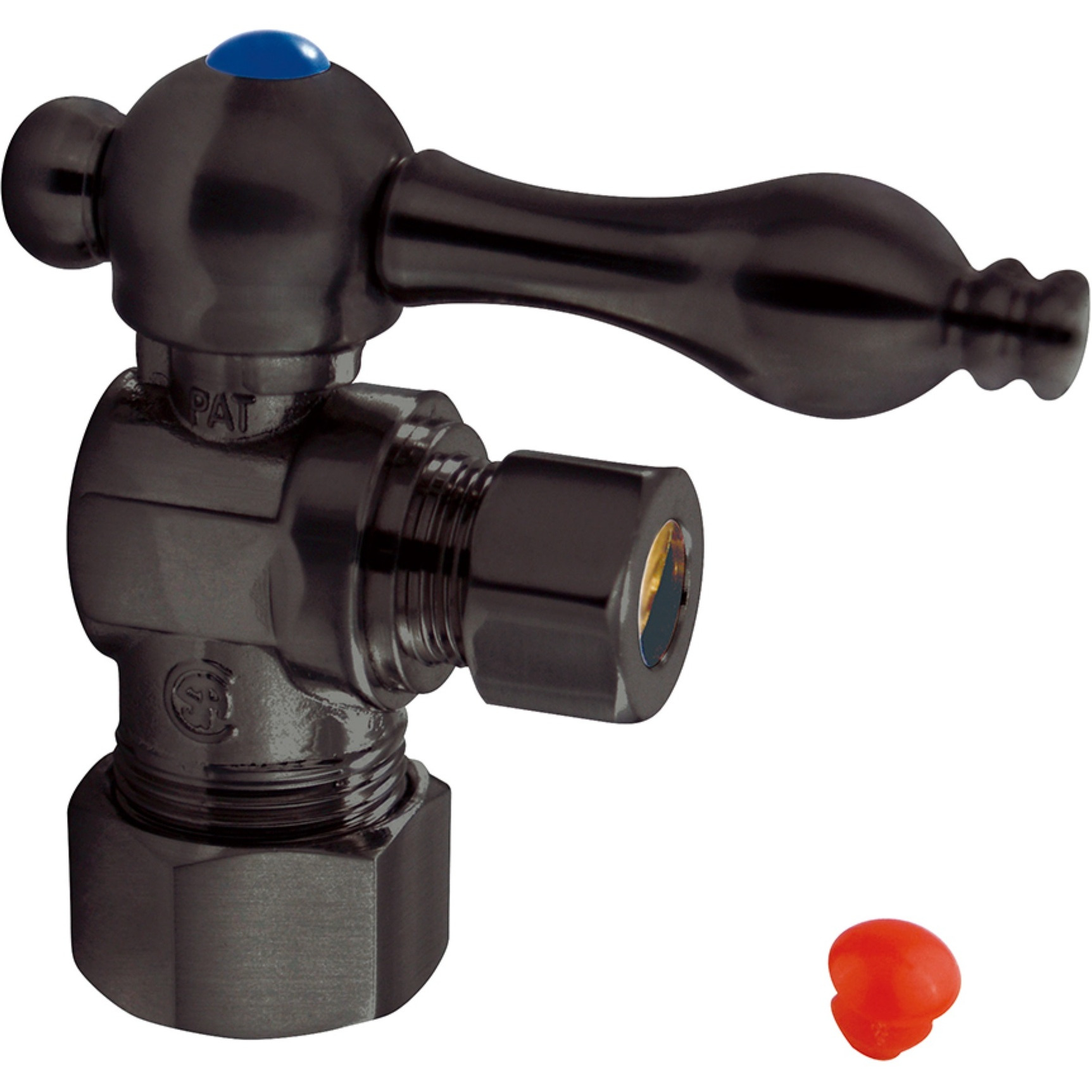 Kingston Brass CC53305 Quarter Turn Valves (5/8-Inch X 3/8-Inch OD Compression), Oil Rubbed Bronze