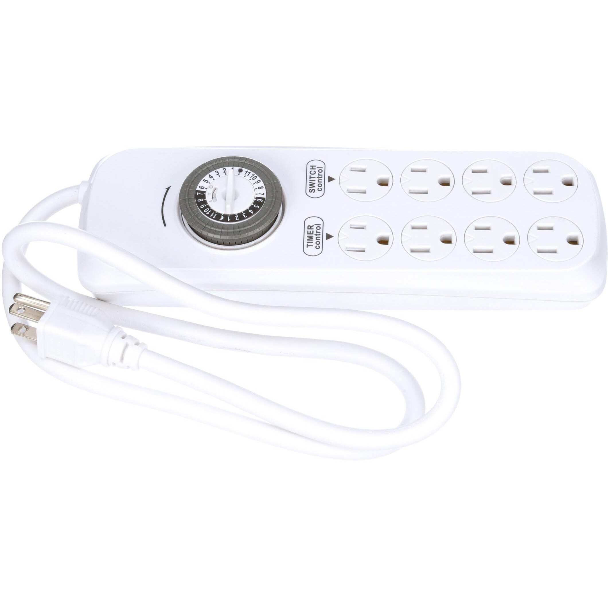 TIMR PWRSTRP WHT 8 OUTLT (Pack of 1)