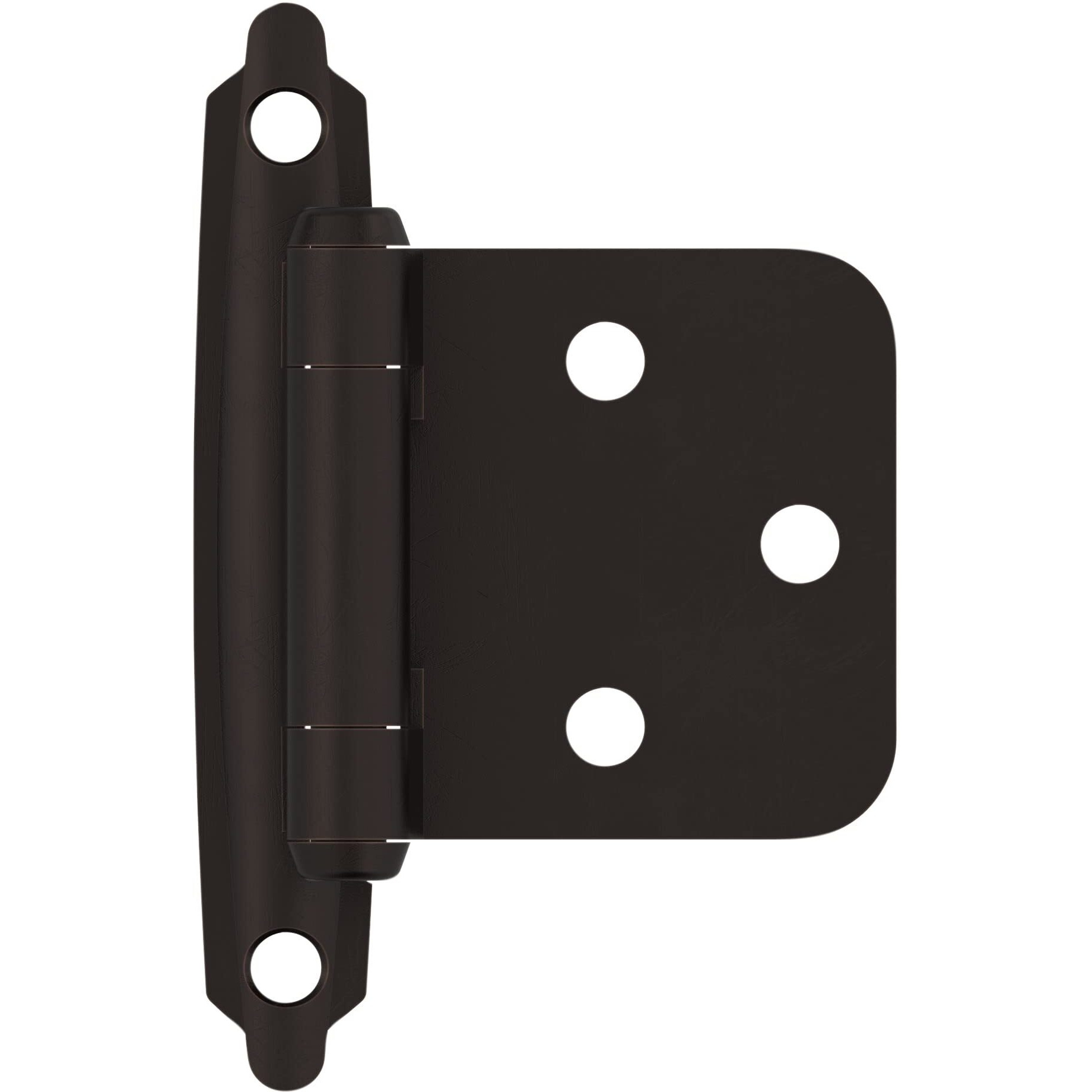 Variable Overlay Self-Closing, Face Mount Oil-Rubbed Bronze Hinge - 10 Pack
