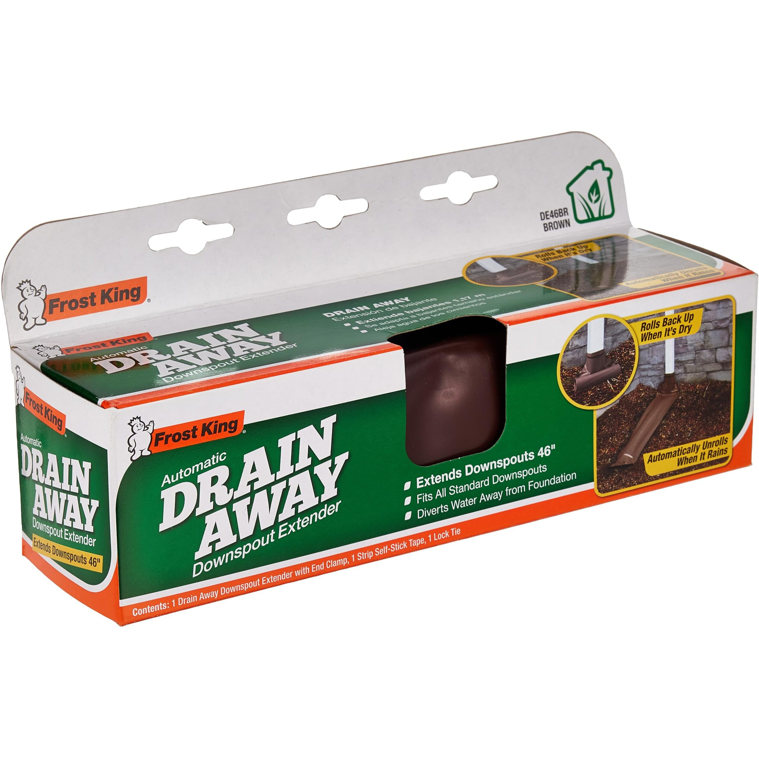 DRAIN AWAY ATUO 4' BRWN (Pack of 1)