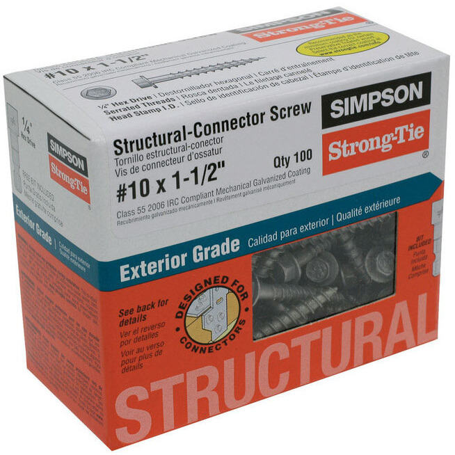 CONNECTOR SCREW 10X1.5" (Pack of 1)